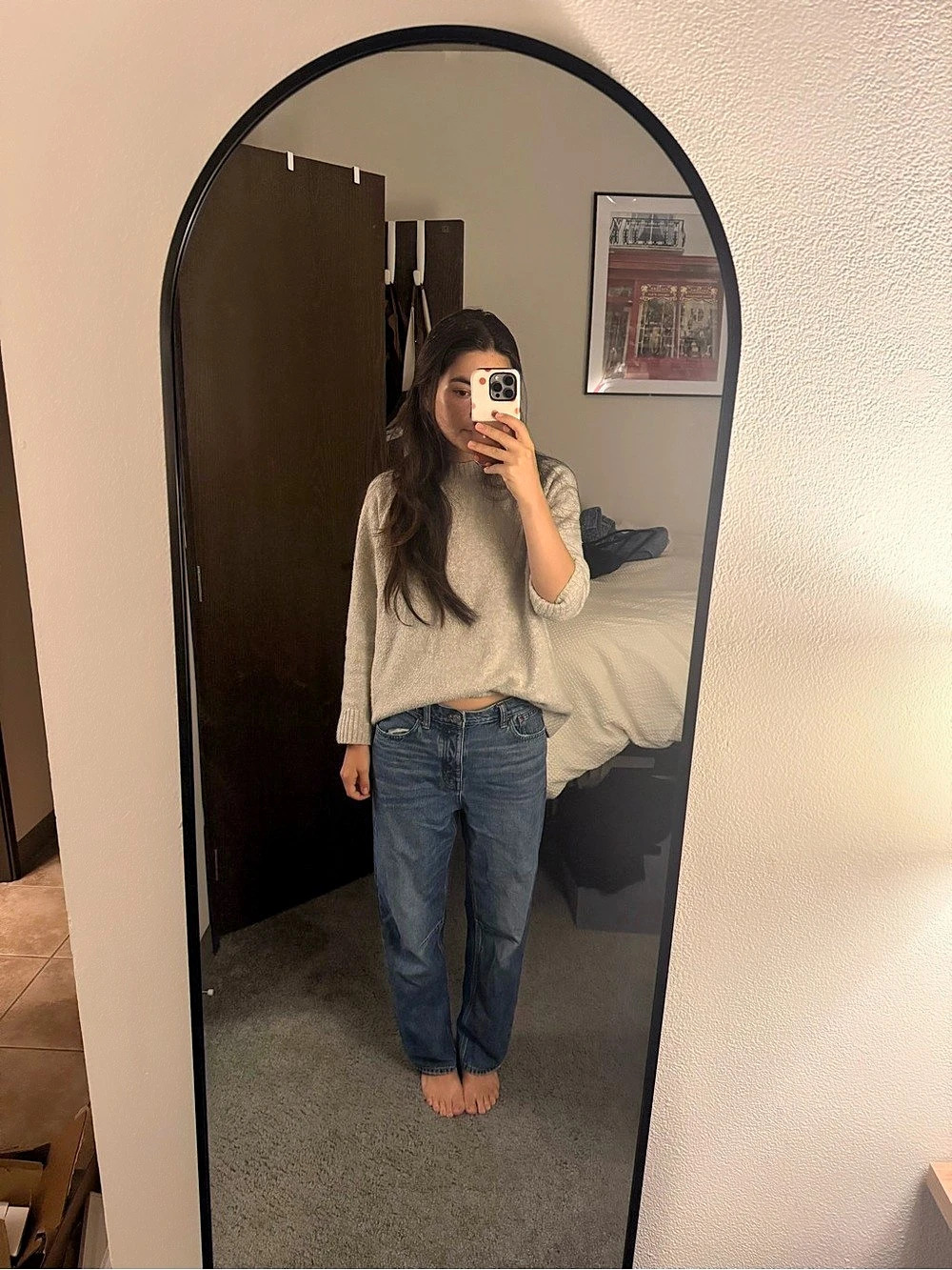 Madewell The Darted Barrel Leg Jean Darted Barrel Leg Jeans Blue Waist 26